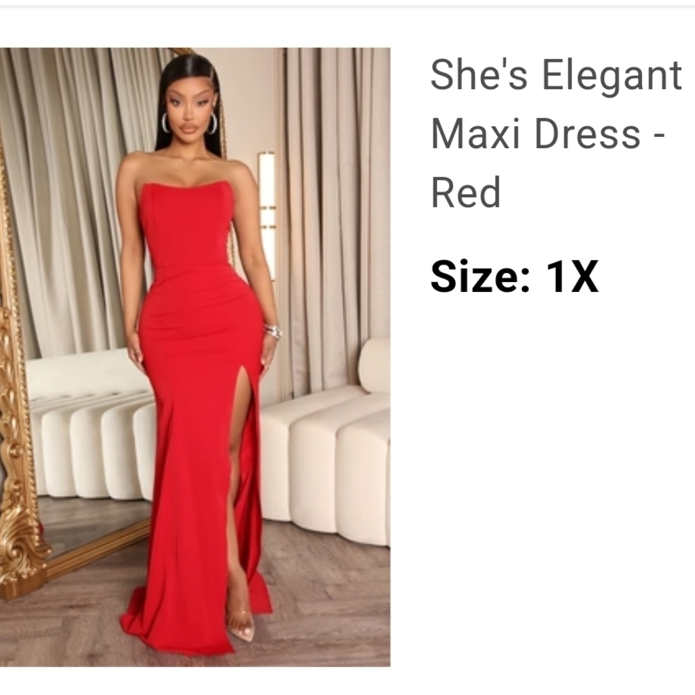 Elegant Red Maxi Dress